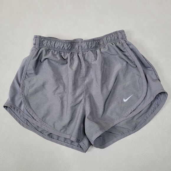 Nike Dri-Fit Womens Grey Heather Running Gym Shorts Lined Size S/P - Picture 1 of 5